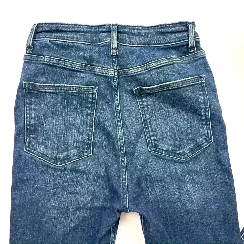 Free‎ People Button Fly Sabrina Distressed High Waist Skinny Jeans Size 28